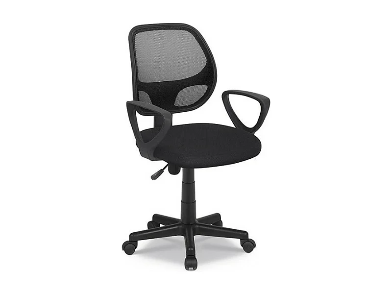 Bürostuhl IPOLIST – Schwarzer Netzstoff – Höhenverstellbar 86-98 cm – Moderner und ergonomischer Stil