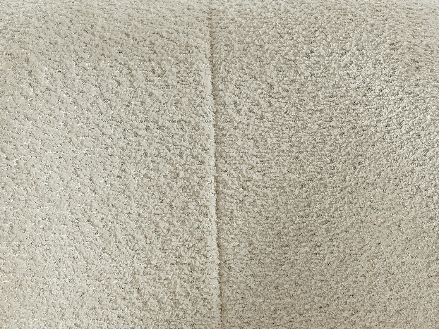 Lot de 6 chaises avec accoudoirs en tissu bouclette et métal noir - Crème - AKETI de Pascal Morabito