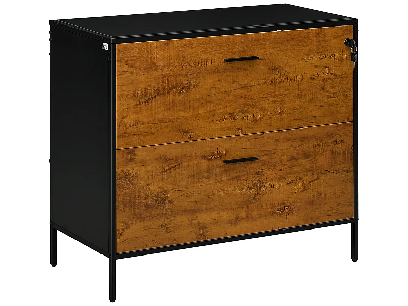 Cajonera de oficina marrón 80x39x73.5 cm HOMCOM