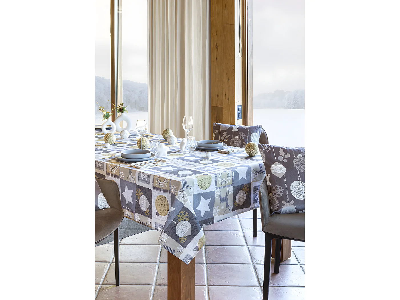 Nappe de NOËL RUSTIC XMAS 150x200 cm