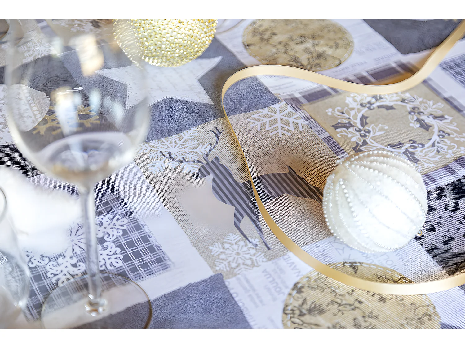 Nappe de NOËL RUSTIC XMAS 150x200 cm