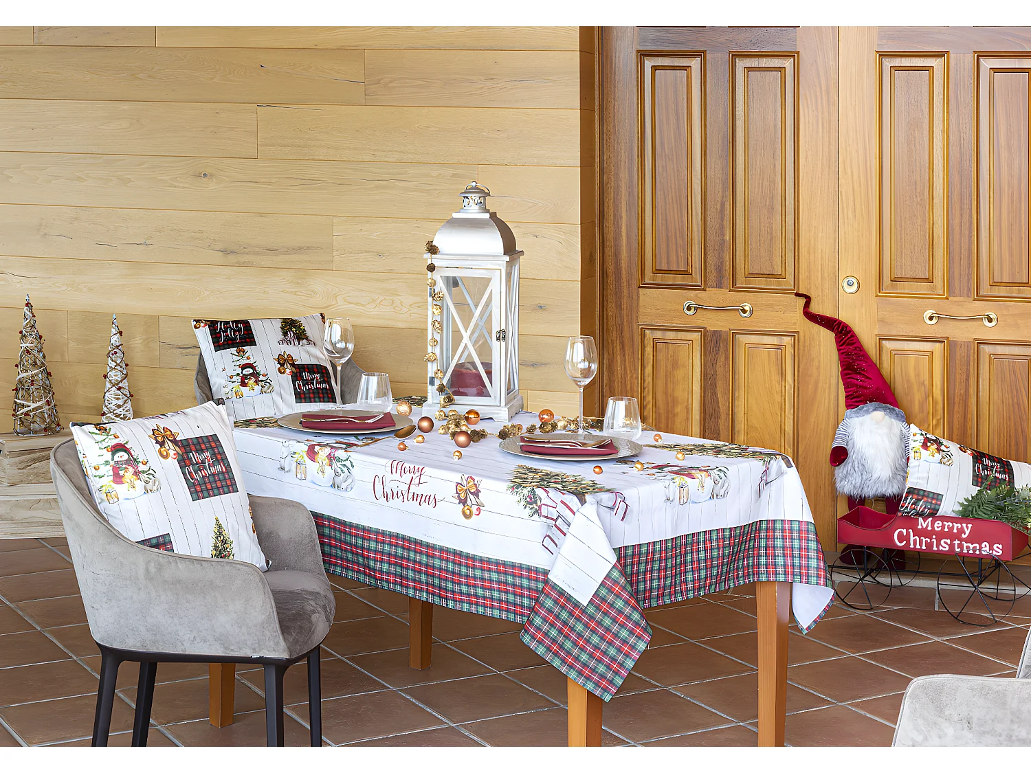 Nappe de NOËL HOLLY JOLLY 150x200 cm