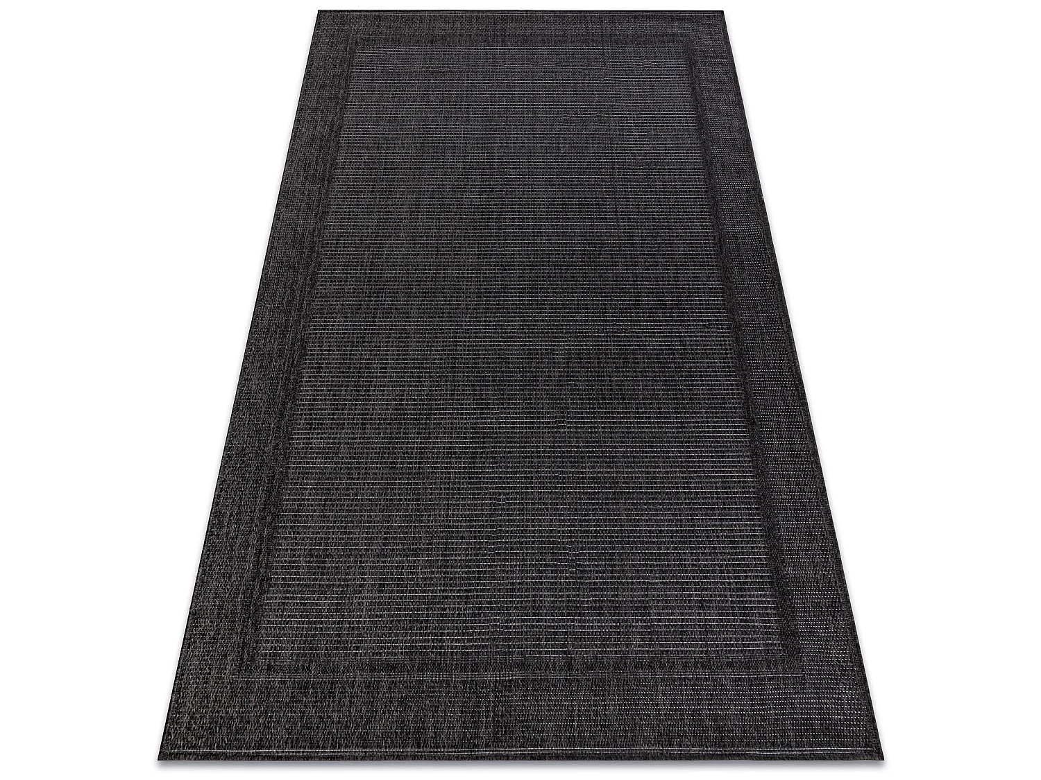 Tapis TIMO 5979 SIZAL extérieur cadre noir 140x190 cm