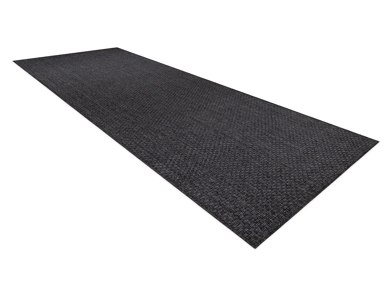 Sisal tapijt, loper TIMO 6272 buitenshuis zwart 60x300 cm