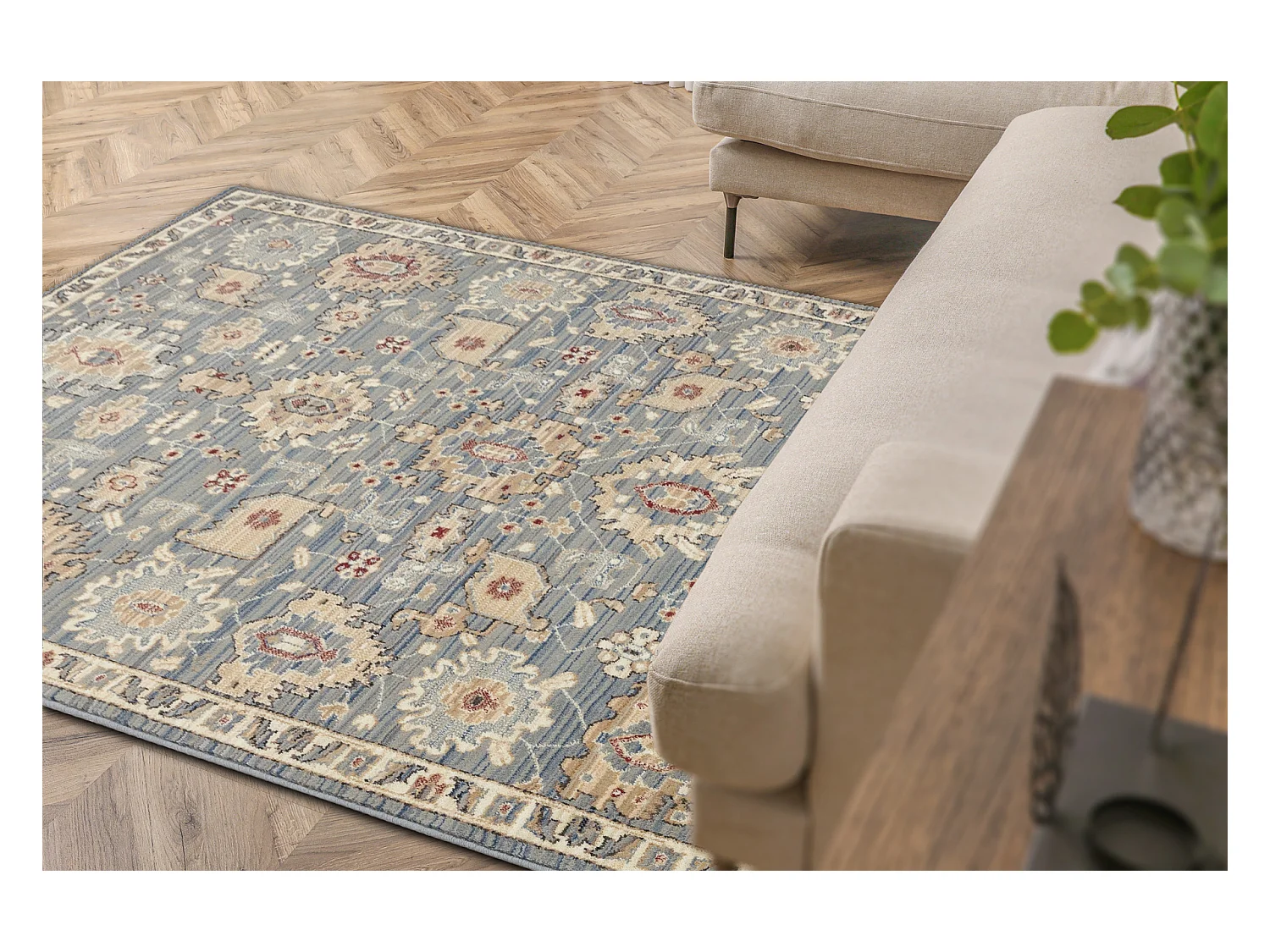 Tapis en laine KILIM 7945/52944 Boho gris / beige 200x250 cm