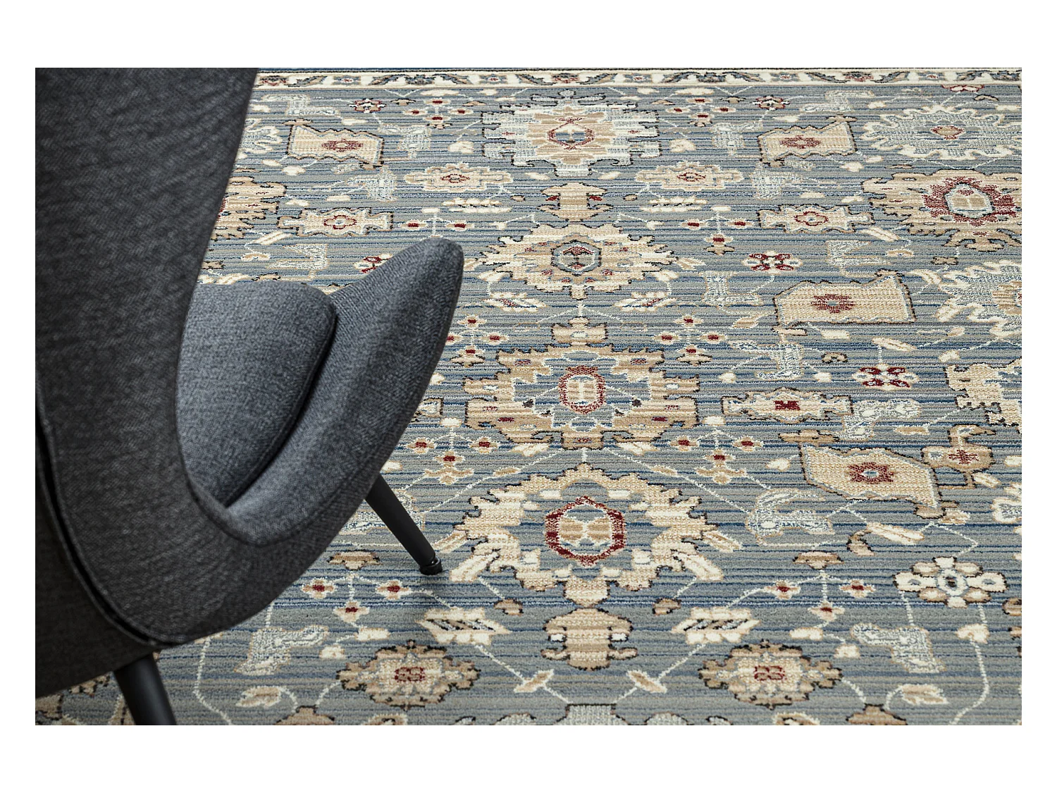 Tapis en laine KILIM 7945/52944 Boho gris / beige 200x250 cm