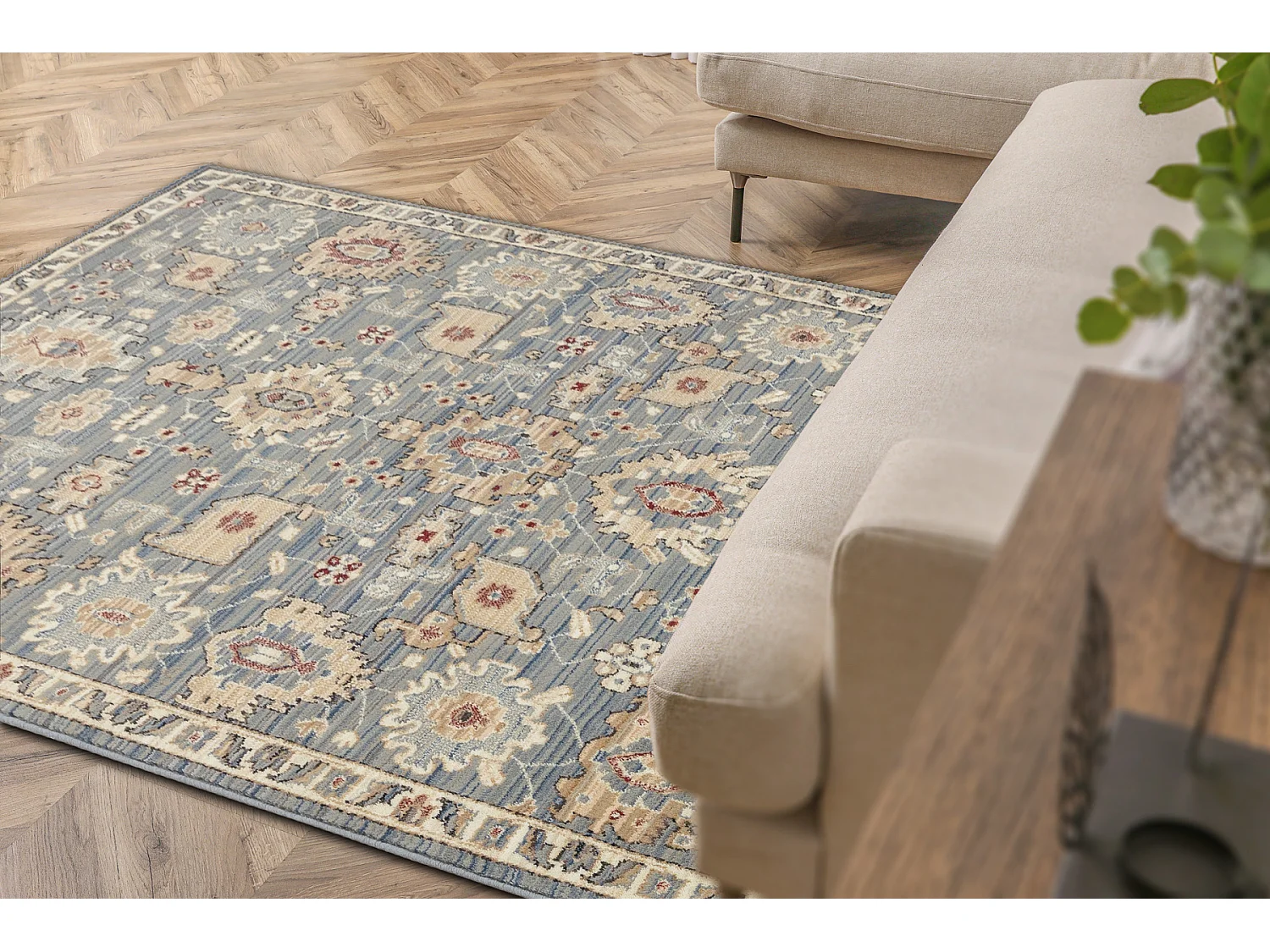 Tapis en laine KILIM 7945/52944 Boho gris / beige 200x250 cm
