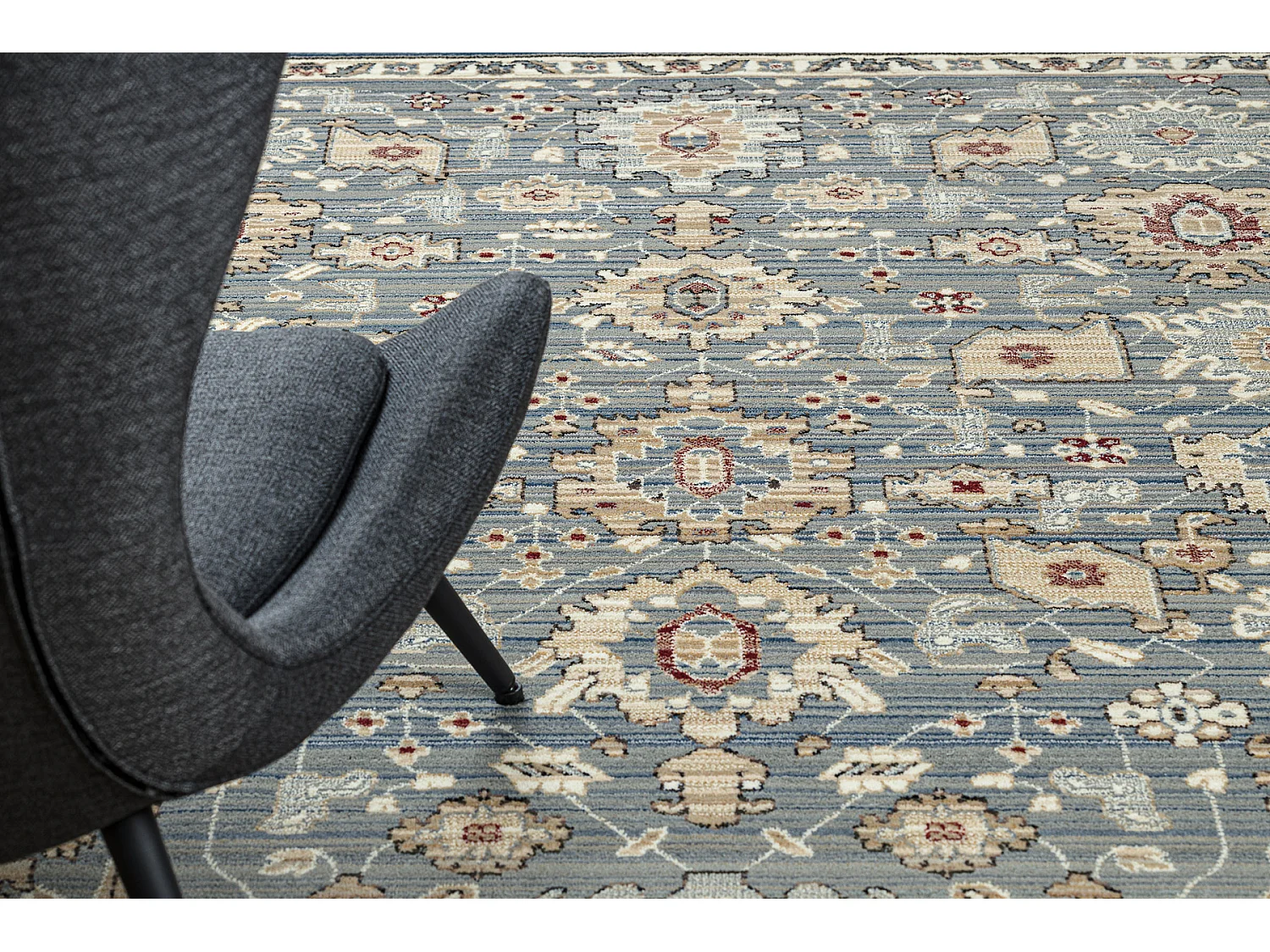 Tapis en laine KILIM 7945/52944 Boho gris / beige 200x250 cm