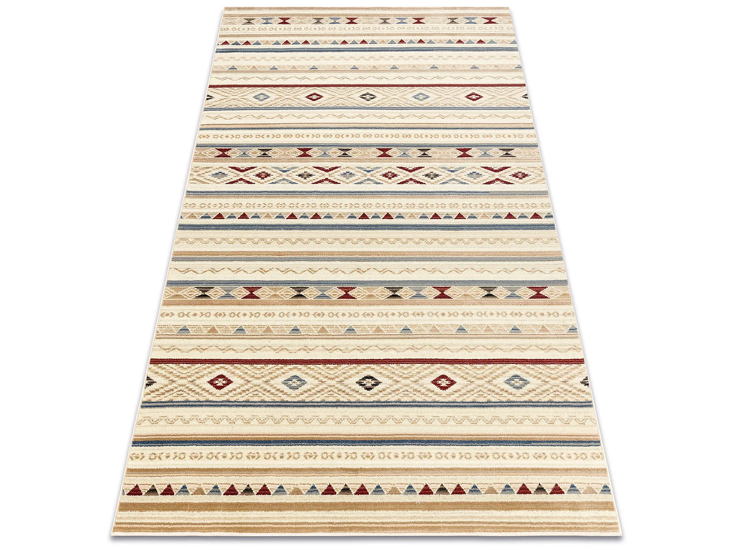 Tapis en laine KILIM 7948/52933 Losanges, ethniques beige / gris / bor 200x250 cm
