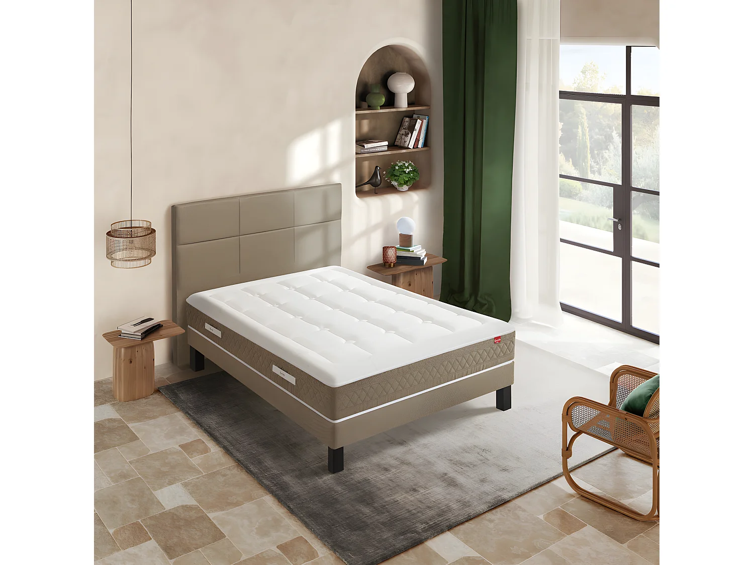 Allégoria - Matelas 100% ressorts, épaisseur 29cm, accueil moelleux - 180x200 cm