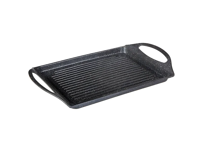 Plat à Four Revêtement Aspect Pierre "Caractère" 37cm Noir