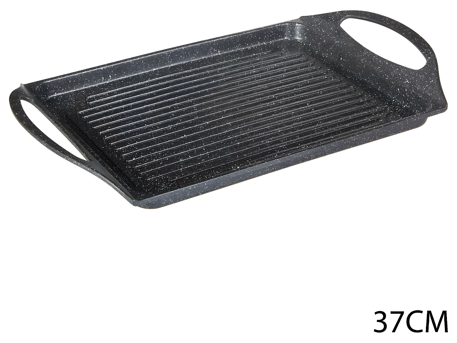 Plat à Four Revêtement Aspect Pierre "Caractère" 37cm Noir