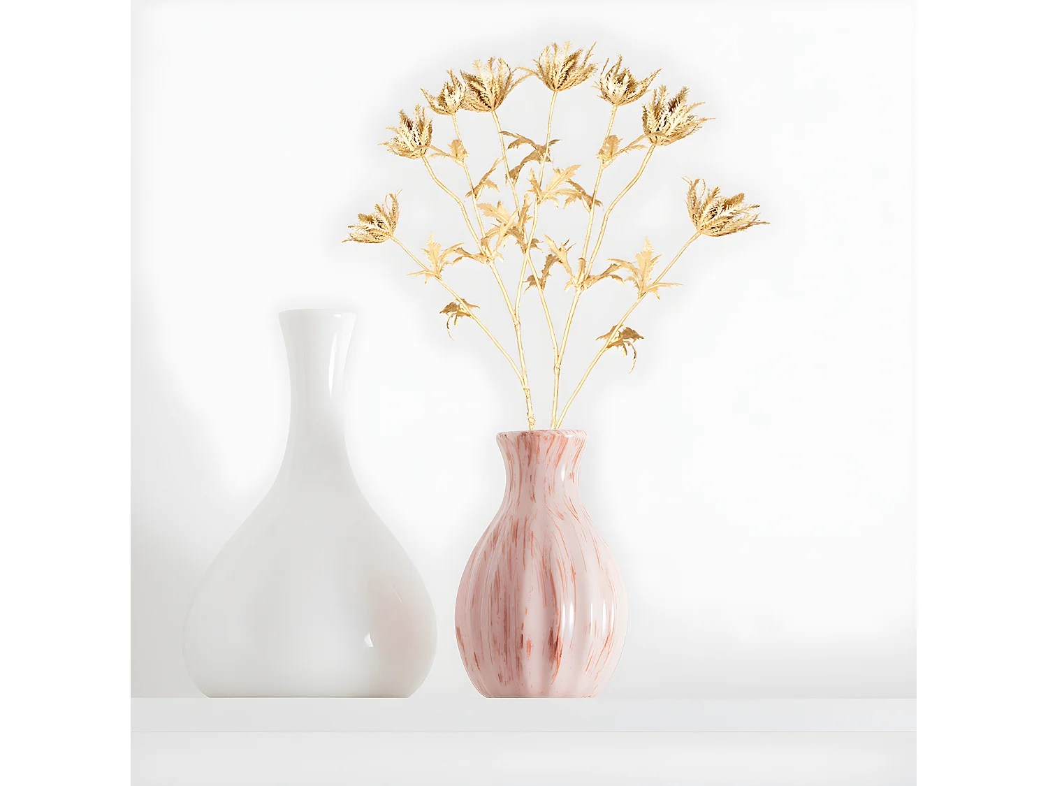 Tige de Chardon Doré Grand Format - Doré / 76 cm