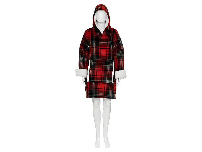 Plaid Sweat Manche "Flan" 85x118cm Tartan