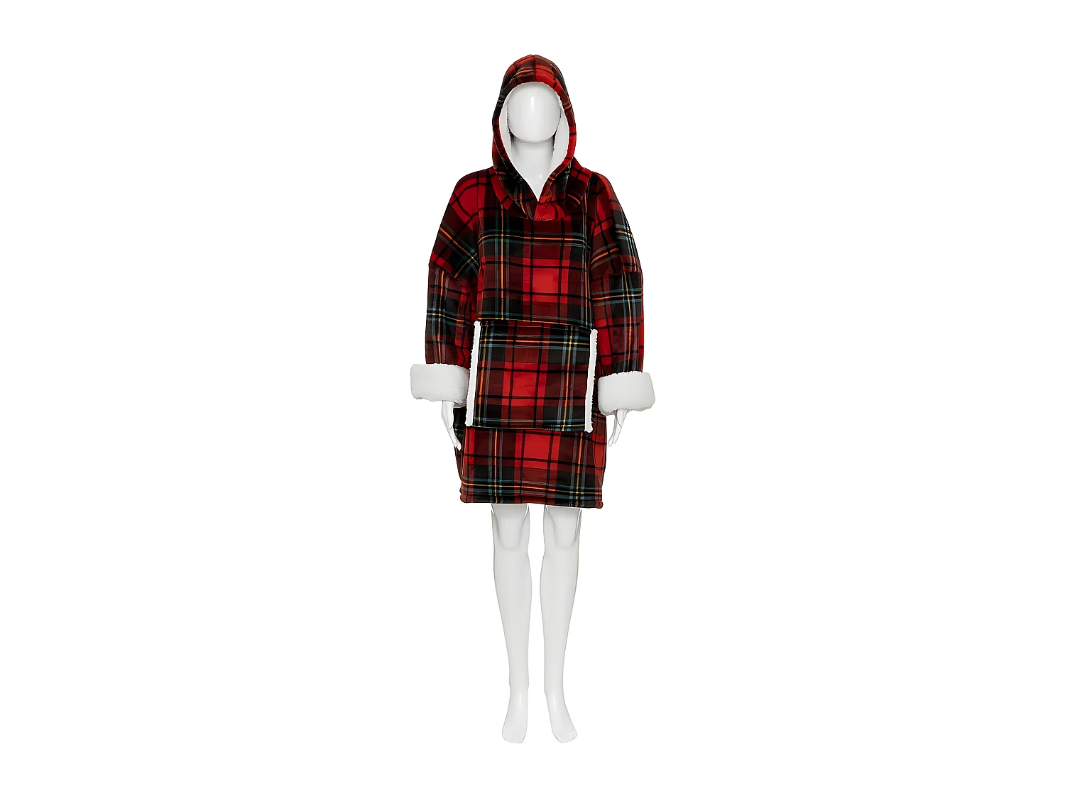 Plaid Sweat Manche "Flan" 85x118cm Tartan
