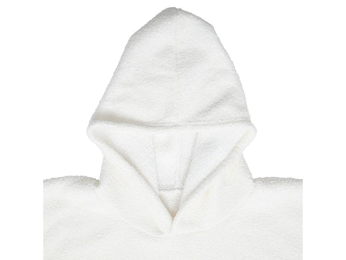 Plaid Sweat "Bouclette" 85x118cm Ivoire