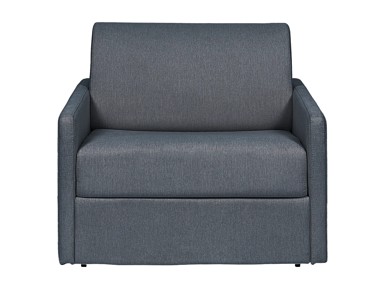 Lænestil med soveudkjagtskappe express i gris stof - Madras 14 cm CALIFE