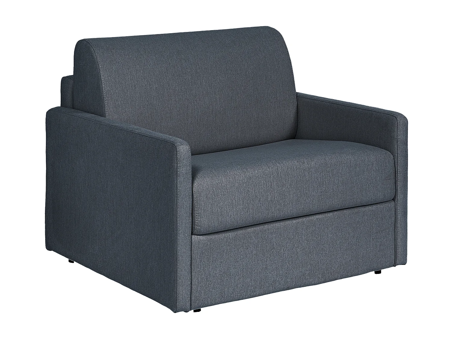 Lænestil med soveudkjagtskappe express i gris stof - Madras 14 cm CALIFE