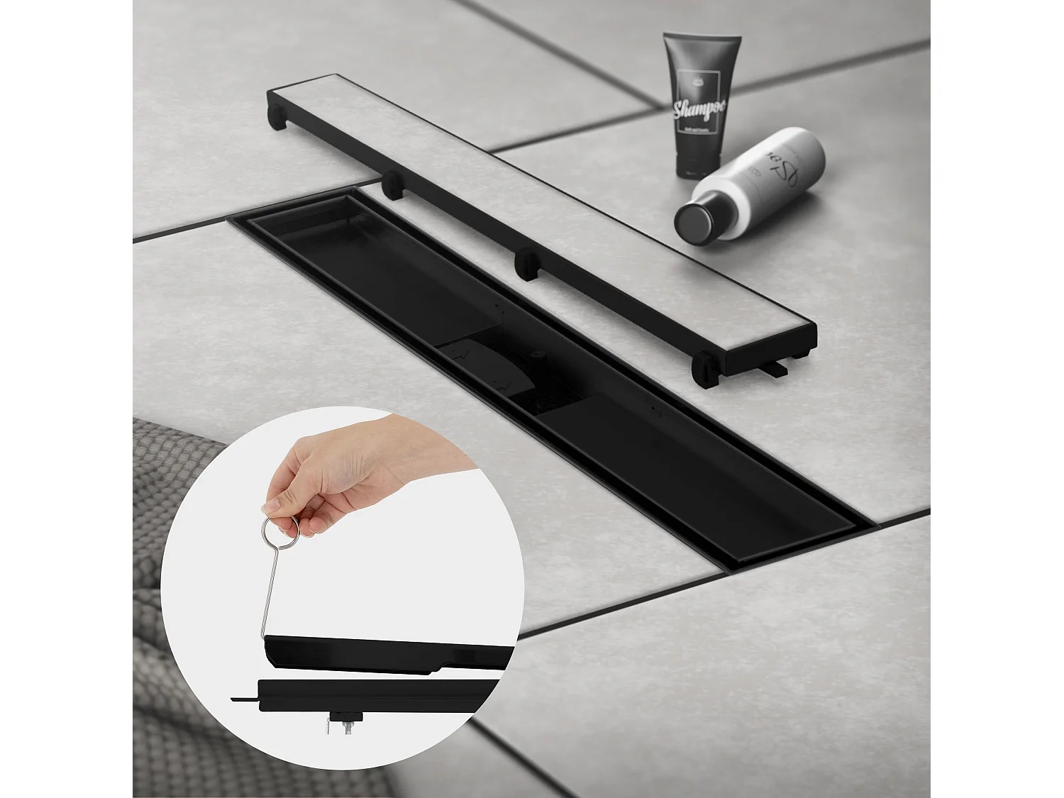 Caniveau de douche Écoulement de sol Caniveau de douche Écoulement de douche