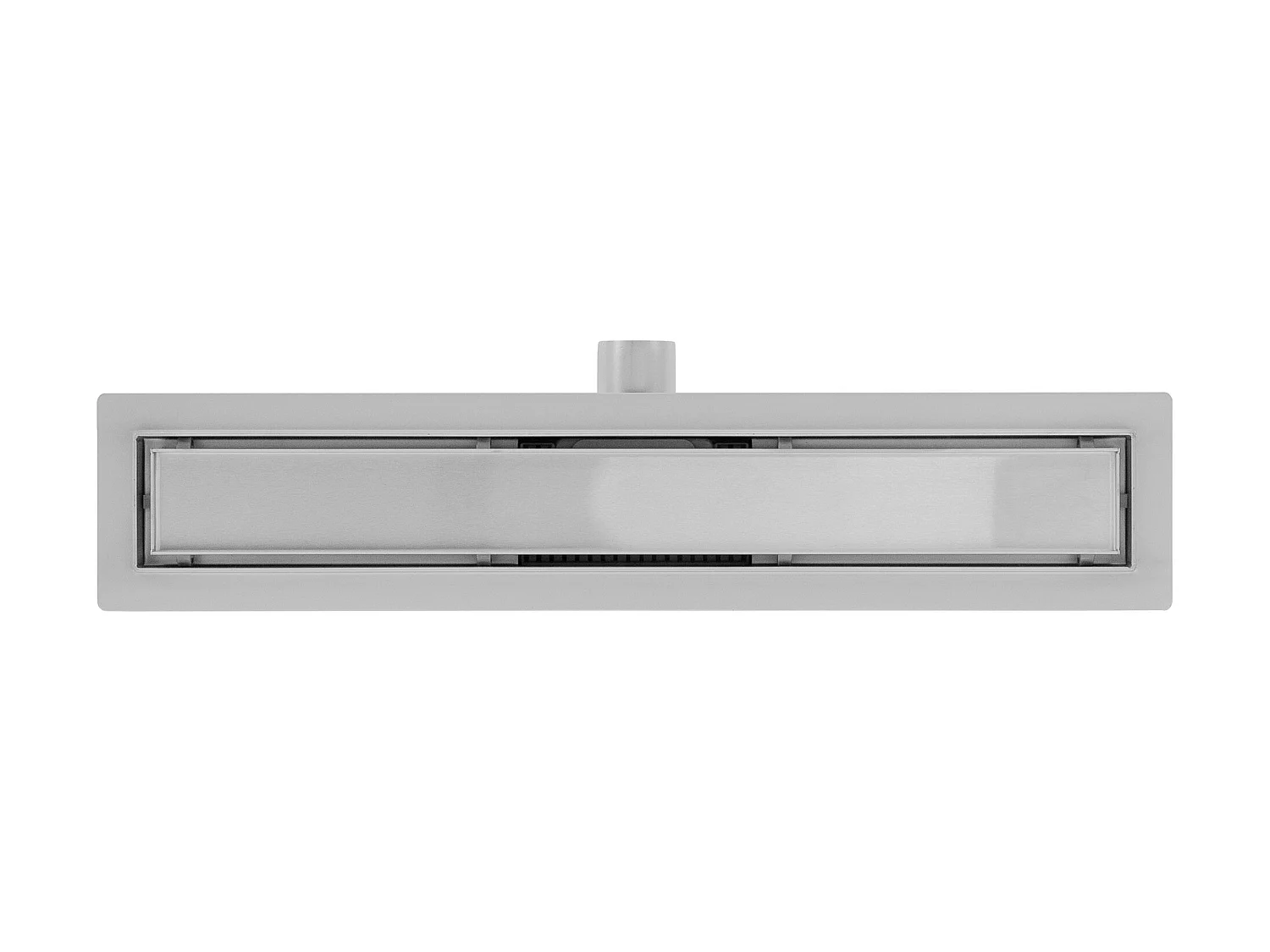 Caniveau de douche en acier inoxydable carrelé 50 cm et siphon Set complet argent plat LuxeBath
