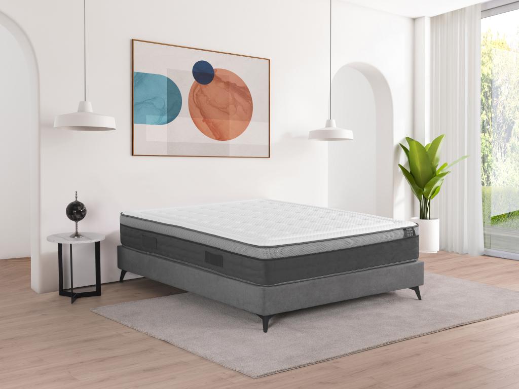 Matratze - 160 x 200 cm - Hybridmatratze - Taschenfederkern - 7 Zonen & Mem günstig online kaufen