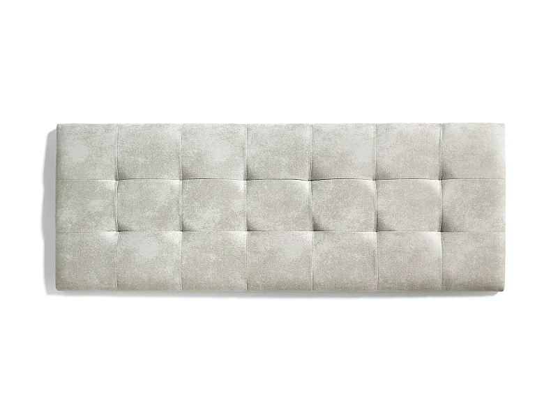 Cabecero de Cama 150 Capitone Cuadros Tela Antimanchas 152x57x5cm Blanco Roto