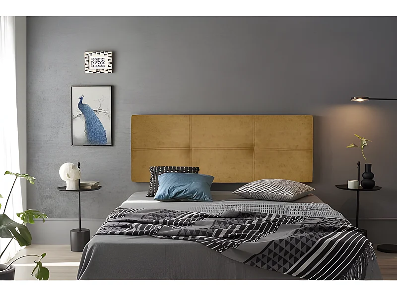 CABECERO DALIA TELA MAGNOLIA MOSTAZA 190