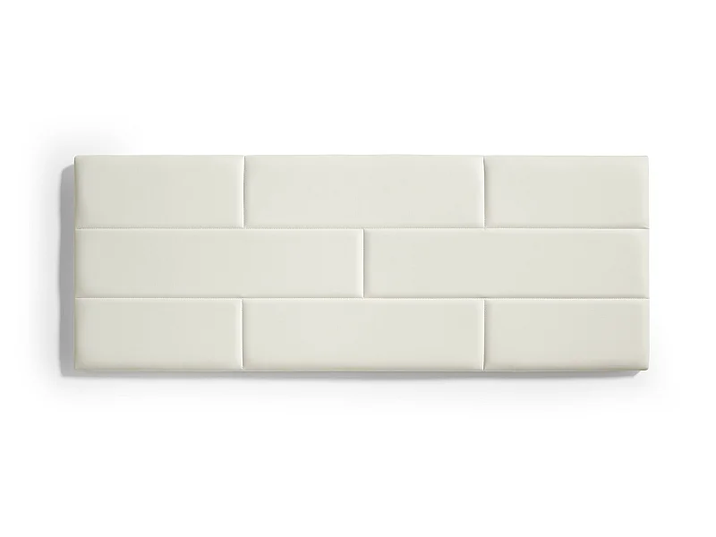Cabecero de Cama 120 Muro Ladrillos de Polipiel 152x57x5cm Blanco