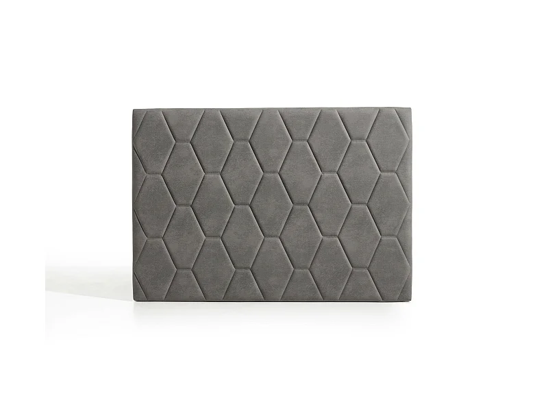 Cabecero Ágata para Cama de 120 de Tela Gris 154x115x8..