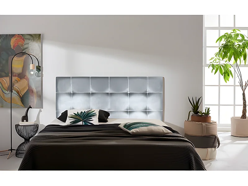 CABECERO IRIS POLIPIEL PLATA 210