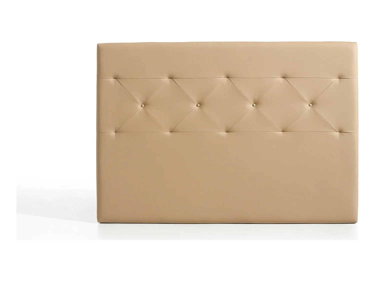 Cabecero Zafiro para Cama de 140 de Polipiel Camel 154x115x8..