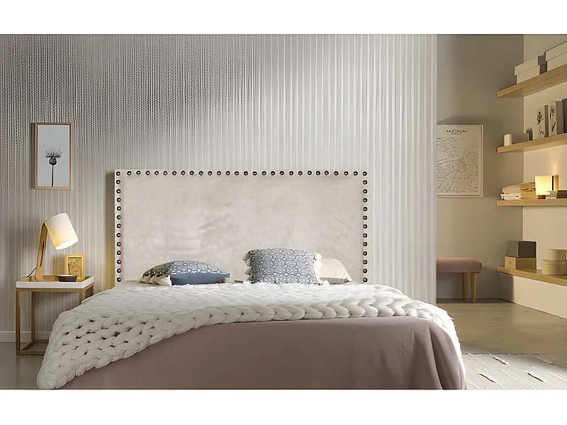 CABECERO LIRIO TELA BEIGE 115