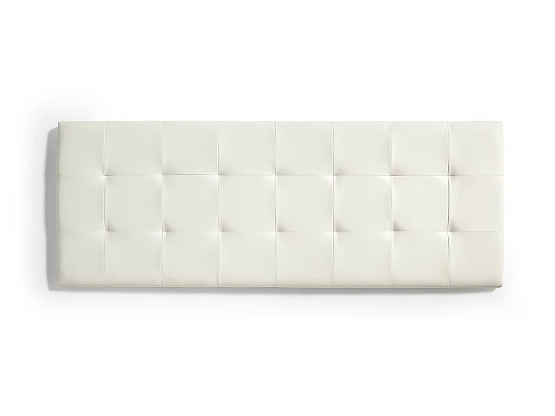 Cabecero de Cama 135 Capitone Cuadros Polipiel 152x57x5cm Blanco