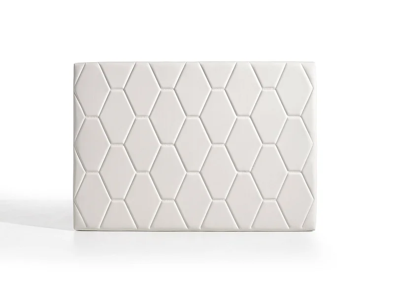 Cabecero Ágata para Cama de 100 de Polipiel Blanco 115x115x8..