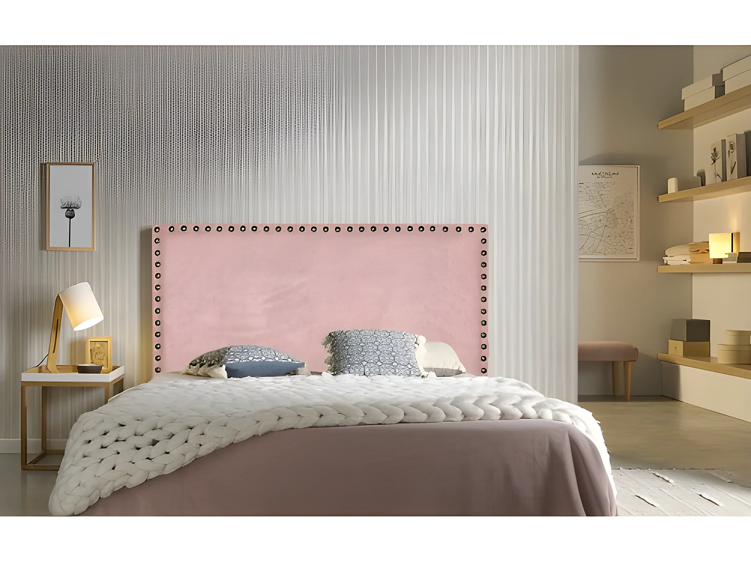 CABECERO LIRIO TELA SALMON 220