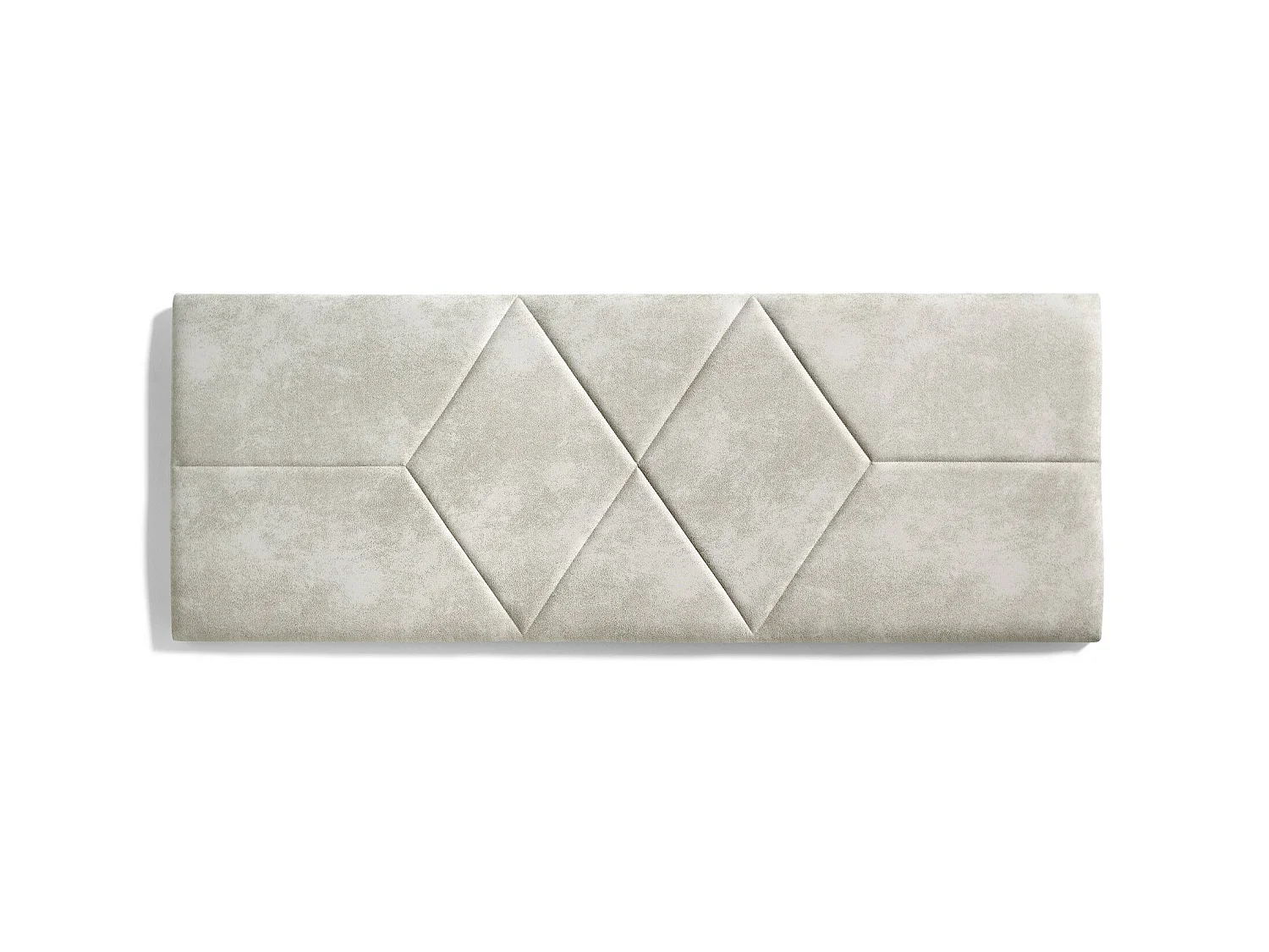 Cabecero de Cama 150 Rombos Tela Antimanchas 152x57x5cm Blanco Roto Efecto Granito