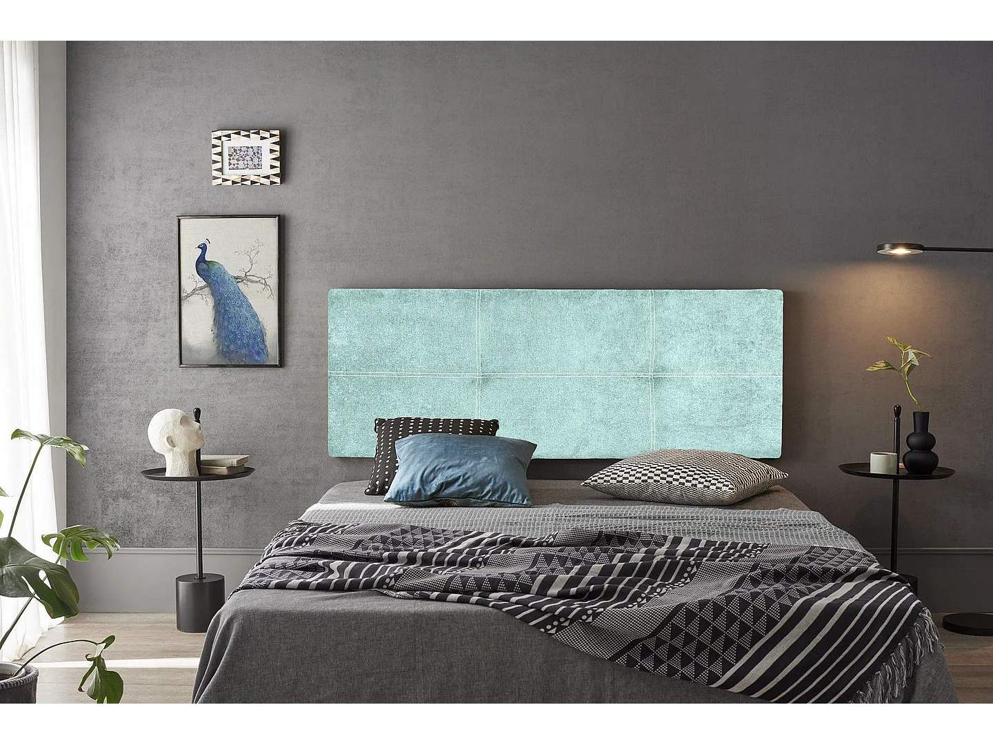 TÊTE DE LIT DALIA TISSU NIDO SEA WATER 145