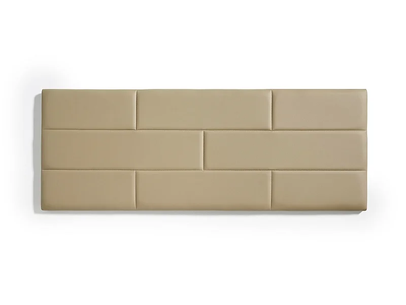 Cabecero de Cama 140 Muro Ladrillos de Polipiel 152x57x5cm Camel Claro