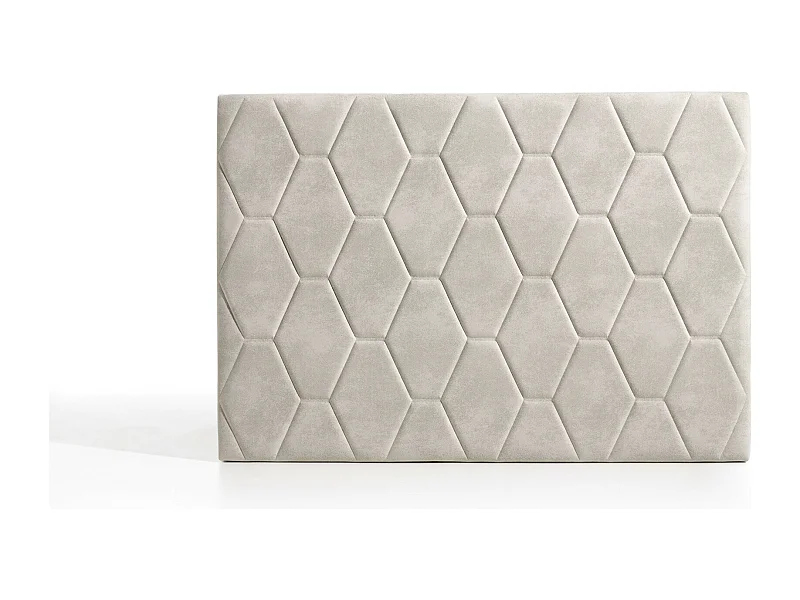 Cabecero Ágata para Cama de 100 de Tela Blanco Roto 115x115x8..