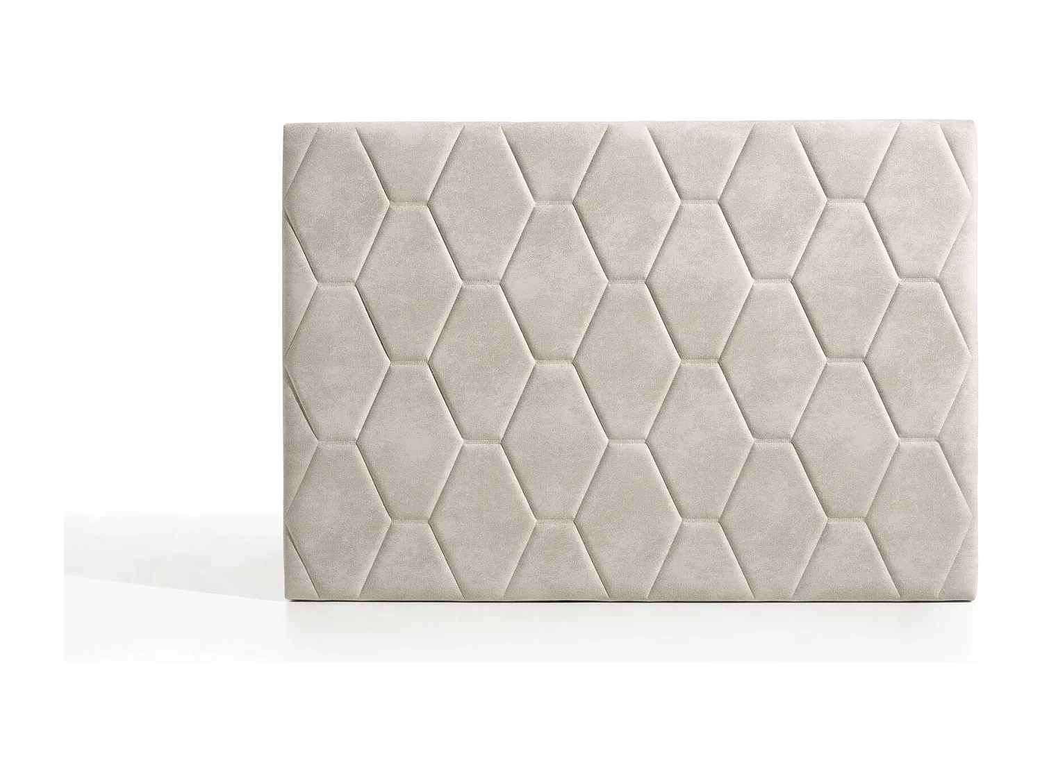 Cabecero Ágata para Cama de 100 de Tela Blanco Roto 115x115x8..