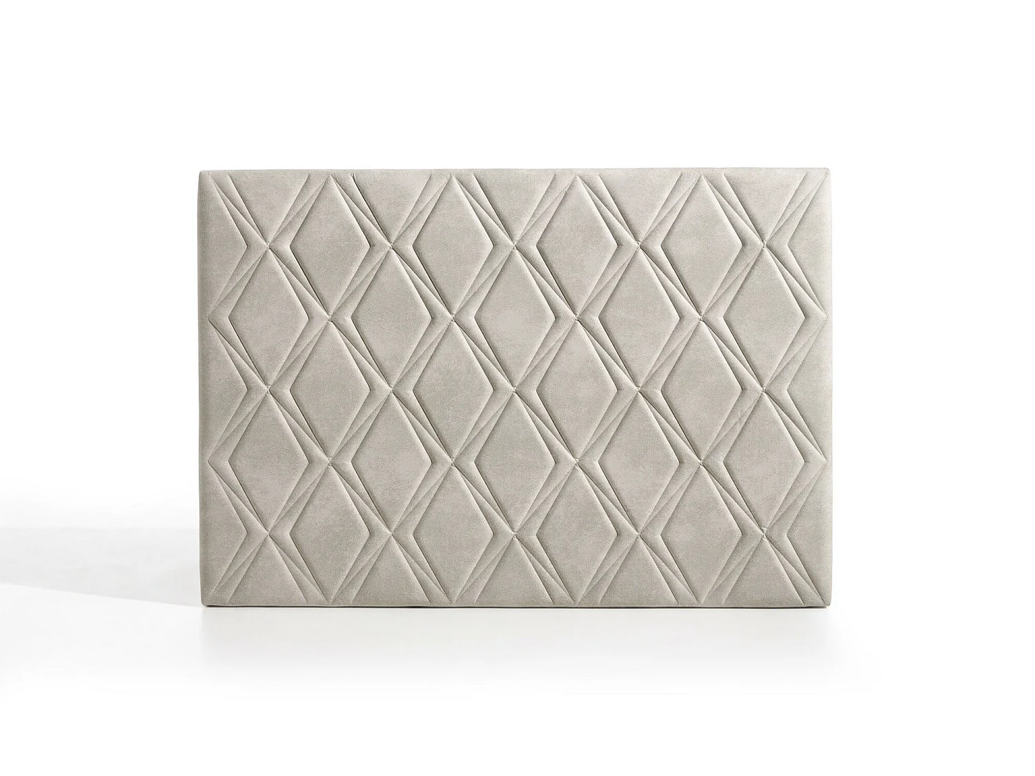 Cabecero Rubí para Cama de 150 de Tela Blanco Roto 154x115x8..