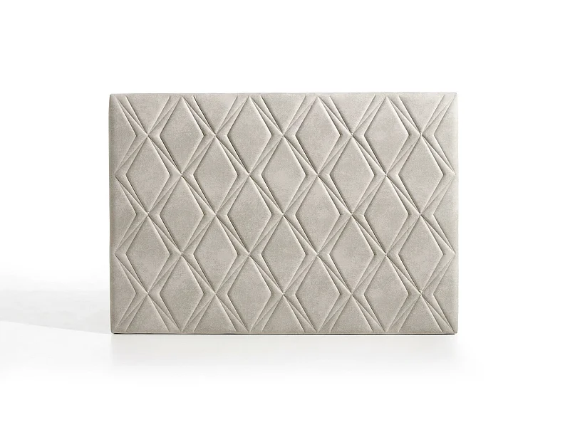 Cabecero Rubí para Cama de 150 de Tela Blanco Roto 154x115x8..