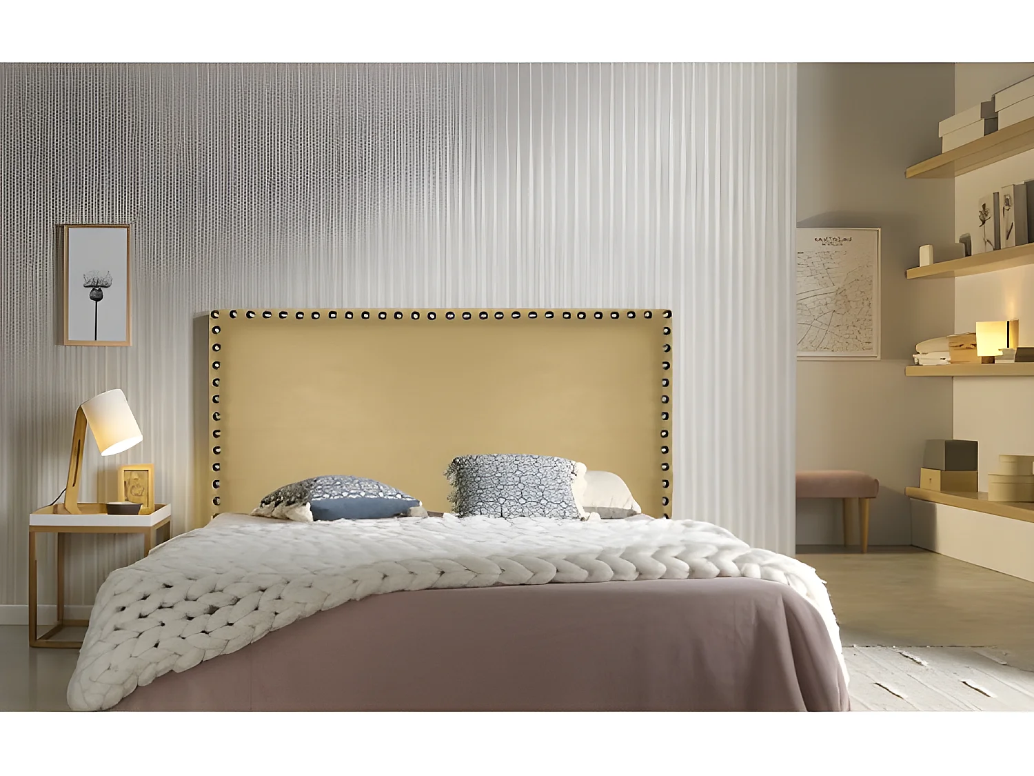 CABECERO LIRIO POLIPIEL ORO 170