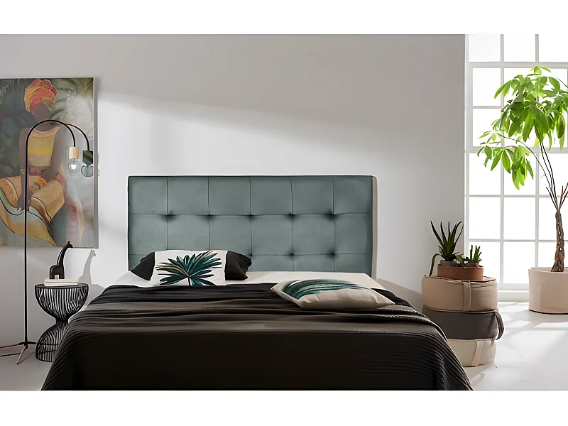 CABECERO ASTER POLIPIEL CENIZA 100