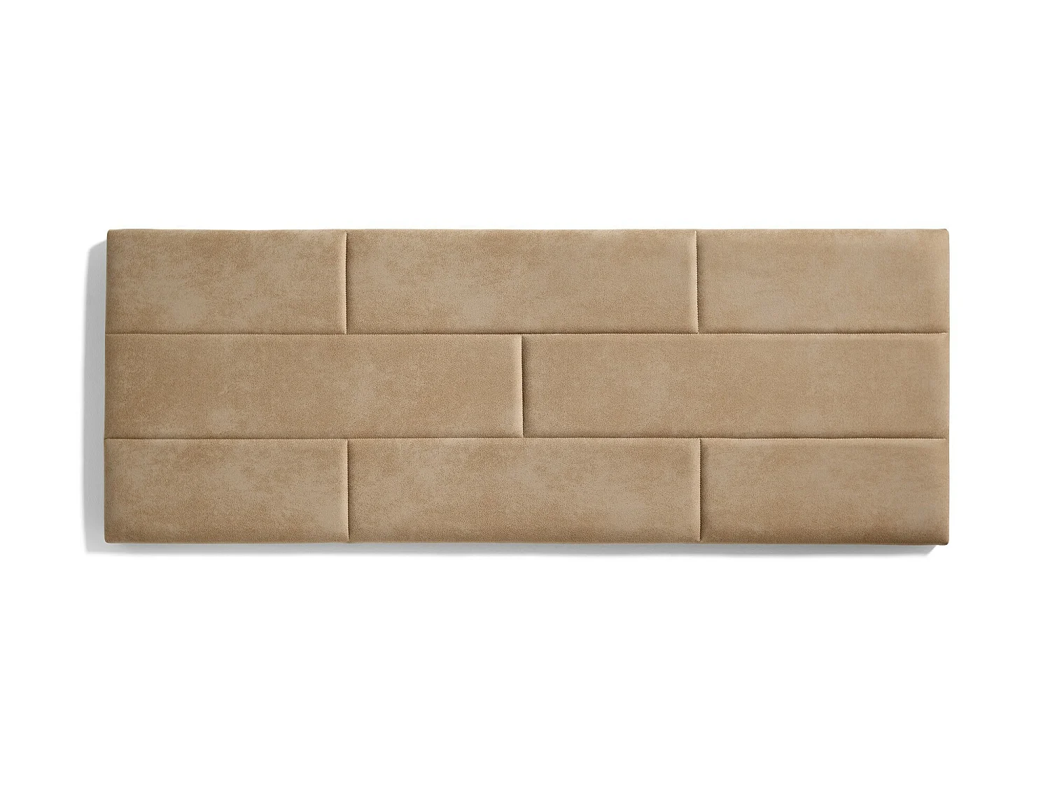 Cabecero de Cama 140 Muro Ladrillos Tela Antimanchas 152x57x5cm Camel Claro
