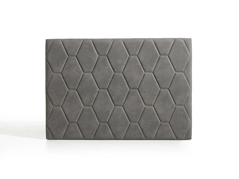 Cabecero Ágata para Cama de 135 de Tela Gris 154x115x8..