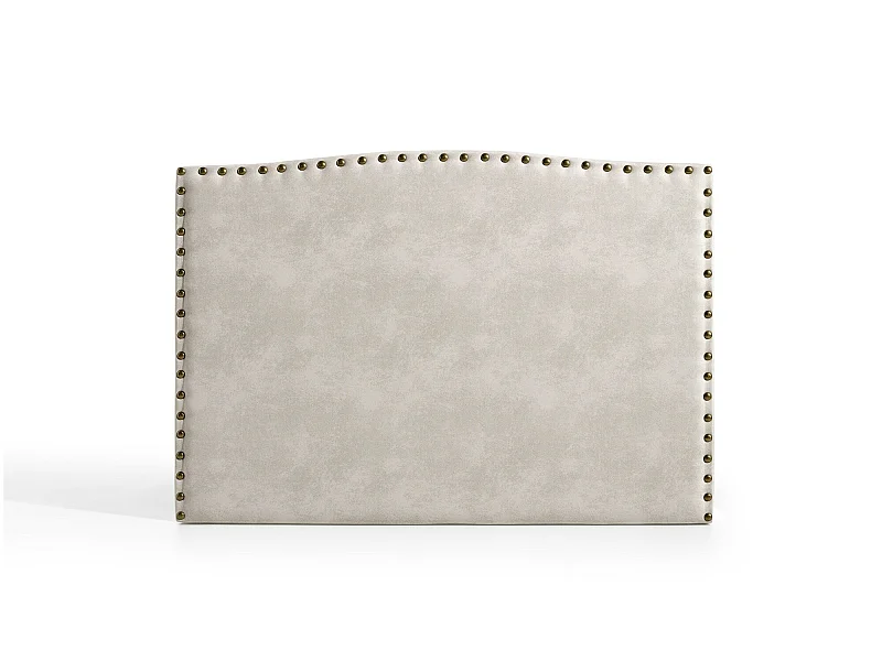 Cabecero Ambar para Cama de 150 de Tela Blanco Roto 154x115x8.