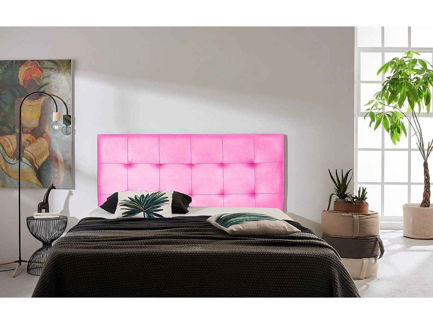 CABECERO ASTER POLIPIEL ROSA 130