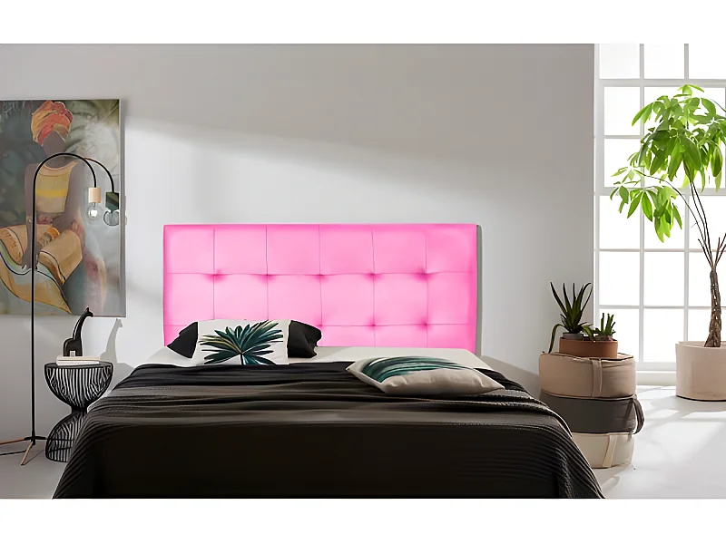 CABECERO ASTER POLIPIEL ROSA 130