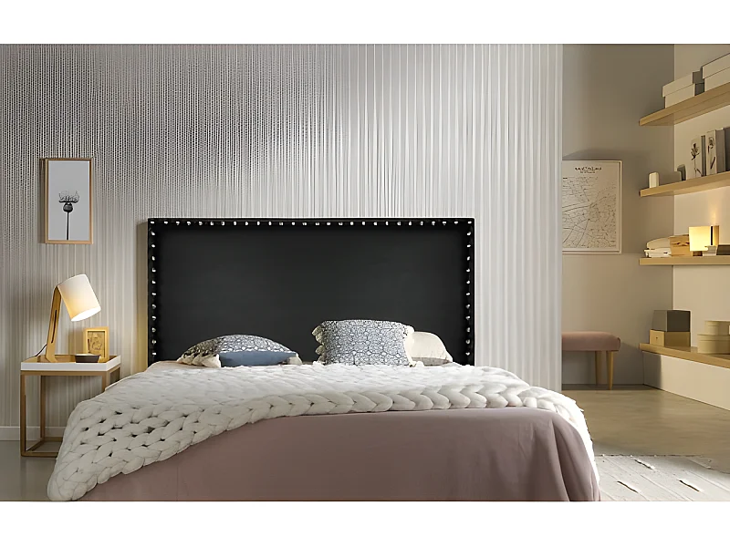 CABECERO LIRIO POLIPIEL NEGRO 160